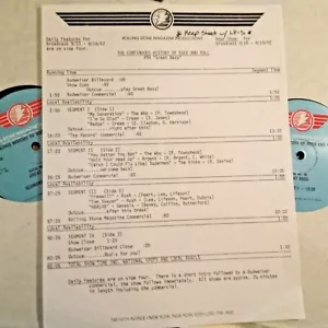 RADIO SHOW: ROLLING STONE BASS 9/18/82 CREAM, RUSH, GENESIS, KINKS, WHO, ARGENT - Picture 1 of 1