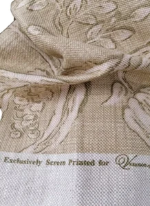 VERVAIN MONDEVILLE LINEN floral print vintage craft fabric panel 60x126cm - Picture 1 of 4
