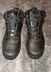 TIMBERLAND MEN'S FLUME WATERPROOF MID HIKER BOOT BLACK FULL GRAIN 18139 Sz-10 W - Picture 1 of 6