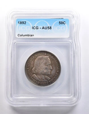 1892 Columbian Exposition Half Dollar AU58 ICG *6599 - Image 1 of 3