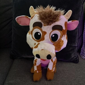Classic Toy Co Plush Stuffed Spotted Brown White Cow Toy Animal 10” - Picture 1 of 8