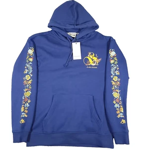 NWT $118 Scotch & Soda Hoodie Mens S Evening Skies Embroidery Floral Fleece - Picture 1 of 5