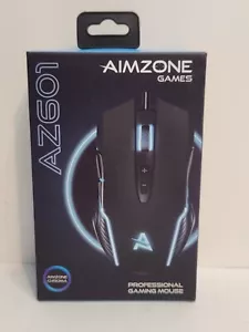 Aimzone Wired Gaming Mouse AZ601 Led Wired Mice Adjustable DPI Up to 6400 Ergo - Picture 1 of 4
