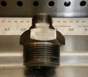 Hastelloy-C C-276 1-1/4 NPT TO 3/4" TUBE HARD LINE FITTING ADAPTER SS 316L 304 - Picture 1 of 4