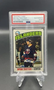 Bryan Trottier Autograph Signed 1976 Topps Rookie Card w/ 3 Inscriptions - PSA 1 - Picture 1 of 2