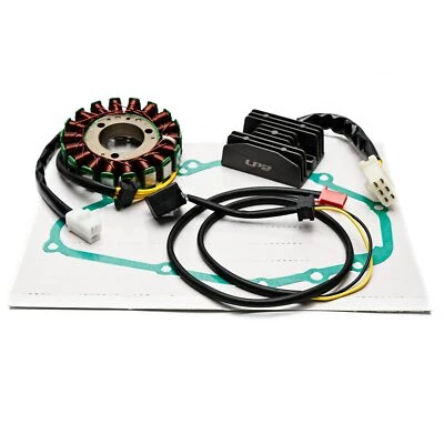 Stator+Voltage Rectifier+ Gasket For Kawasaki Ninja 500/R GPZ 400 500 S 88-09, - Image 1 of 4