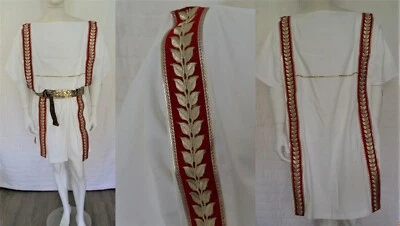 Римский легионер офицеров 100% белый льняной туника clavi полоски золотой проволоки легат - Изображение 1 из 4