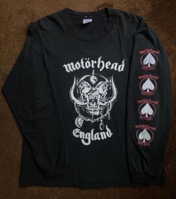 Camisa Lemmy Motörhead 20 Aniversario Gira 1995 Concierto Sacrificio Manga Larga Foto 1 de 4