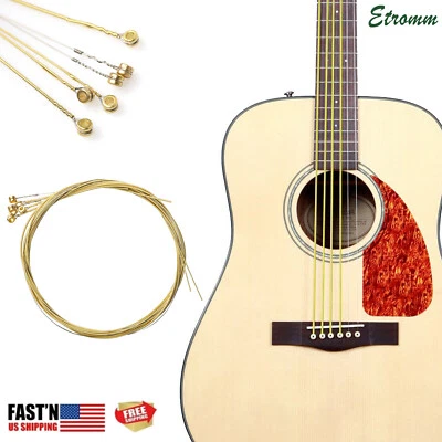 2 Sets of 6 Guitar Strings Replacement Steel String for Electric Acoustic Guitar - Image 1 of 4