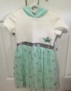 Girls Baby Yoda Hoodie Dress Disney Star Wars Cosplay Costume Tutu Size 10/12 LG - Picture 1 of 7