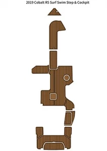 2019 Cobalt R5 Surf Swim Platform Cockpit Pad Boat EVA Foam Teak Deck Floor Mat - Picture 1 of 24