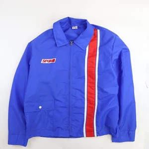 Chaqueta ligera de carreras de nailon Spur vintage talla XL azul - Imagen 1 de 4