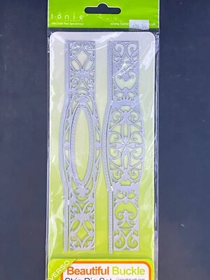 Beautiful Buckle Strip Metal Die Set by Tonic Studios 64E 8" Long - Image 1 of 2