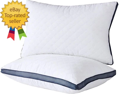 Pillows for Sleeping  2Pack  Luxury Hotel Pillows Queen Size Set of 2Bed Pillows - Image 1 of 4