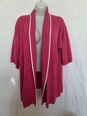 Hampshire Studio , 1X, Pink soft open cardigan sweater - Image 1 of 3