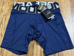 NWT Under Armour Performance UA Elite Navy Blue Fitted Boxer Brief SZ MEDIUM - Picture 1 of 6