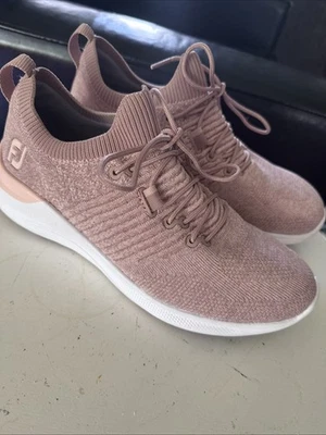 Zapatos de golf FootJoy FJ Flex XP estilo zapato sin clavos rosa excelente estado Foto 1 de 4