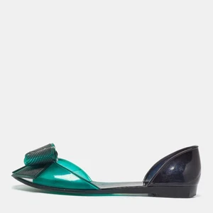 Ballerine Salvatore Ferragamo Green Jelly Barbados taglia 35,5 - Foto 1 di 9