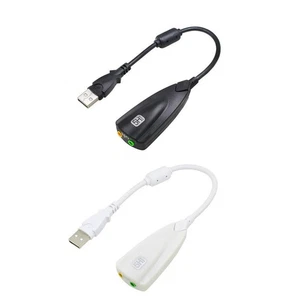 USB 7.1 External Cable With Sound High Sound Quality Sound Card(Black) - Zdjęcie 1 z 11