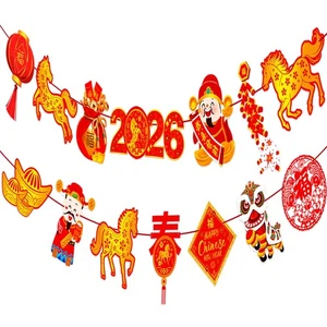 2 un. Banners Año Nuevo Chino 2026 Año del Caballo Fiesta Banner Decoraciones para... - Imagen 1 de 8