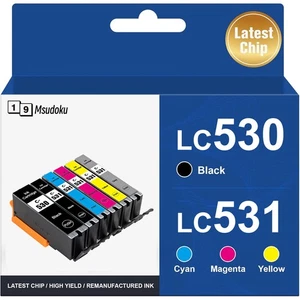 6er Set Patronen kompatibel für Canon TS8750 PGI-530pgbk CLI-531 - Bild 1 von 12