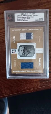 2005-06 ITG ULTIMATE - ALEX OVECHKIN / GAME USED JERSEY & SOCKS - rookie year RC - Image 1 of 3