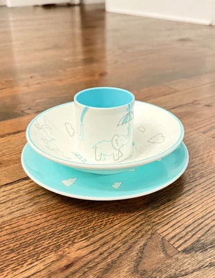 tiffany co 3 pc baby dish set new - Image 1 of 4