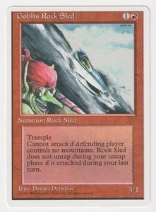 Miscut Goblin Rock Sled LP 4th 1995 MTG Magic Error Misprint Alpha Cut Corners! - Picture 1 of 2