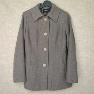 Tower London Fog Damen grau Wolle Peacoat Jacke Mantel Medium Versand aus den USA - Bild 1 von 17