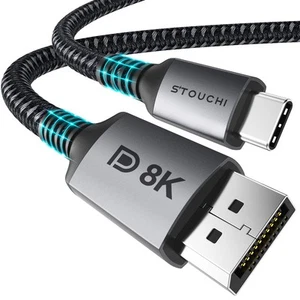 USB C DisplayPort 1.4 Kabel 8K@60Hz Stouchi 4K@144Hz/120Hz 5K@60Hz 2K@240Hz - Afbeelding 1 van 24