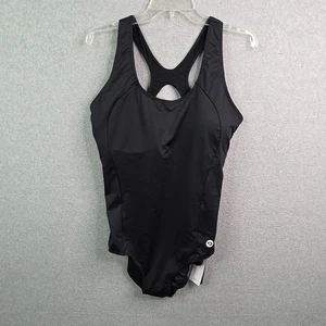 New BALEAF Size 44 (US 12-14) Black Racerback Athletic Bathing Swim Suit UPF 50+ - Picture 1 of 9