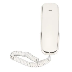Telefon do montażu na ścianie Mini przewodowy telefon stacjonarny do domu hotelu biura biały rok budżetowy - Zdjęcie 1 z 22