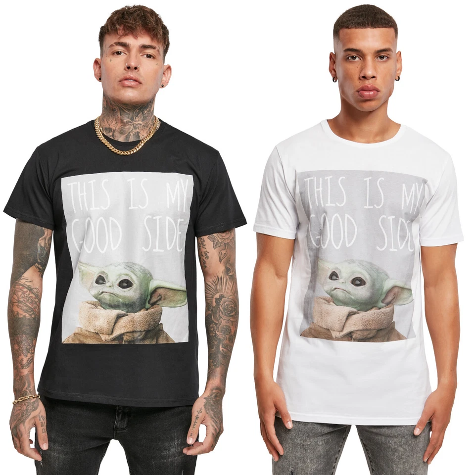 Merchcode Baby Yoda Good Side Tee Top Shirt Print Film Classic - Image 1 of 1
