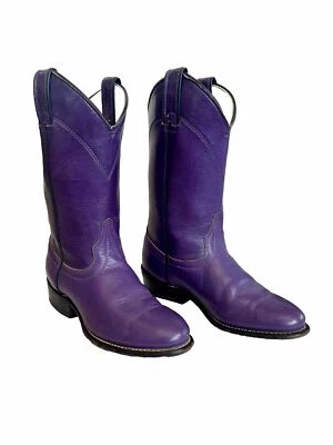 Vintage Laredo Purple Roper cowgirl/cowboy boots 5M Womens Made In USA - Image 1 of 4