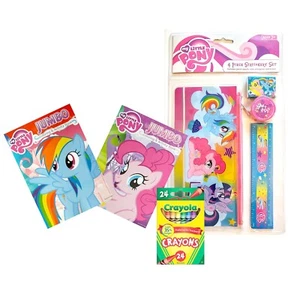 My Little Pony Niños Niñas Libros de Actividades para Colorear Conjunto de Papelería Crayones Crayola - Imagen 1 de 6