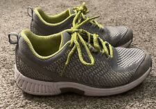 Orthofeet Biofit Women’s 7.5 B Gray Green Walking Sneakers Shoes 