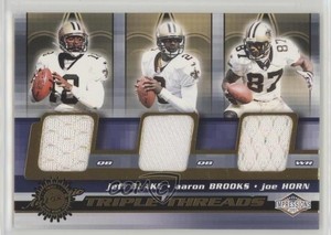 2001 Pacific Impressions Triple Threads Jeff Blake Aaron Brooks Joe Horn #27