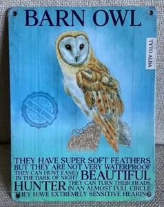 Barn Owl - Vintage Style Metal Wall Hanging Sign - Picture 1 of 2