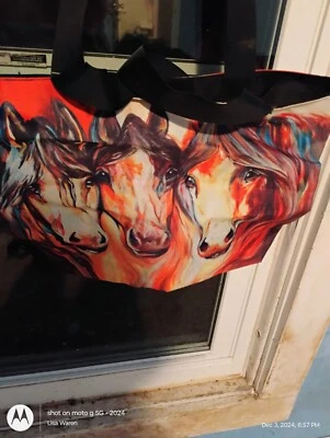 马爱好者多色手提包 — 第 1/2 张图片