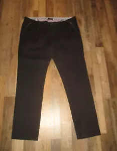 TR TAILORED RECREATION mens SZ 40 x 32 black pin stripes flat front pants - Picture 1 of 8