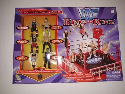 WWF King of the Ring Action Ring with 6 Mini Figures Jakks Pacific Rock Sunny - Image 1 of 4