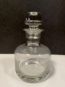 VTG  Danish Design Handcrafted in Romania Clear Crystal Liquor Decanter 9.5” - Picture 1 of 5