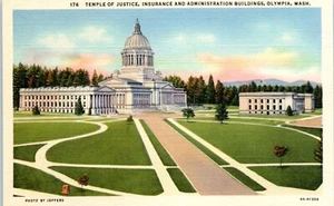 Temple of Justice, Insurance & Administration Buildings, Olympia, Wash. Postcard - Picture 1 of 2