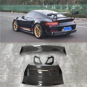 For 2012-2019 Porsche 911 991 GT3RS Carbon Fiber Rear Trunk Spoiler Wing Bodykit - Picture 1 of 5