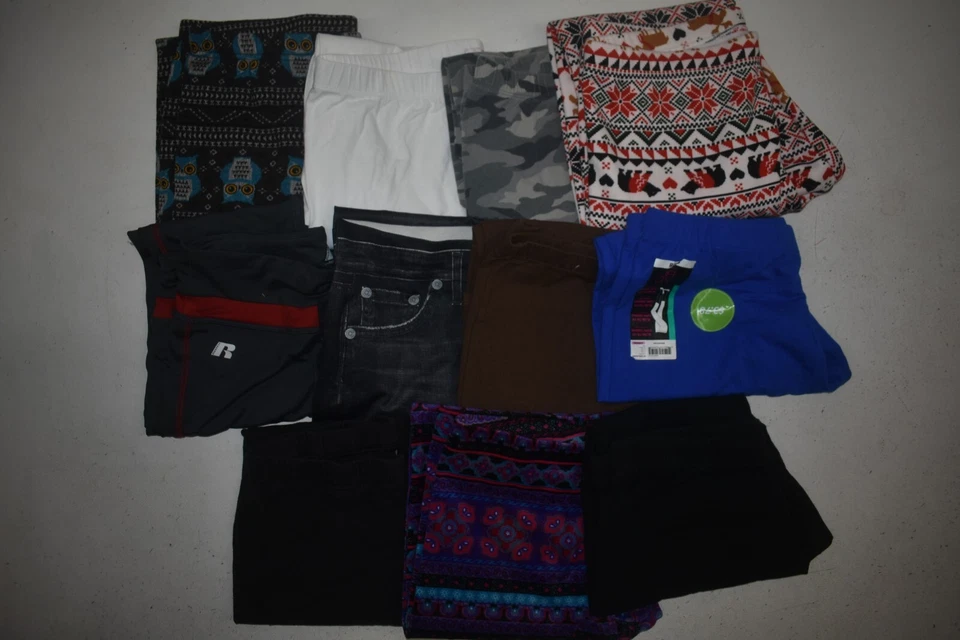 Wholesale Bulk Lot of 11 Juniors Size XL 15 17 Casual Relaxed Leggings - Image 1 of 4