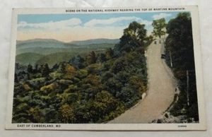 National Hwy., Nearing The Top Of Martins Mtn, Cumberland, MD. Postcard (M2) - Picture 1 of 2