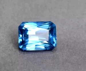 Natural Santa Maria Blue Aquamarine 12-14Ct Emerald Loose Gemstone Certified - Picture 1 of 5