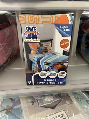 NEW Space Jam A New Legacy Microfiber 3 Piece Twin Bed Size Sheet Set - Image 1 of 4