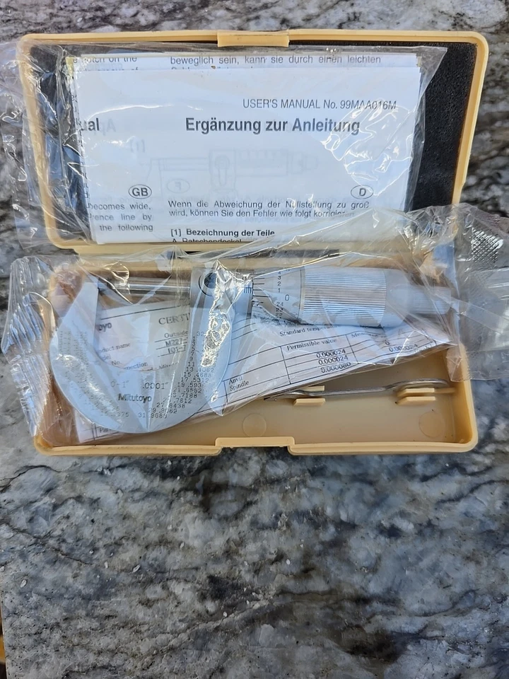 Mitutoyo Outside Micrometer 0 - 1" M227-1 Calipers - Image 1 of 2