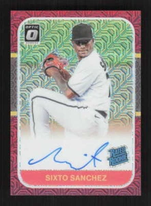 Sixto Sanchez 2021 Donruss Optic Retro Rated Rookie Red Mojo /99 Auto 87RR-SS - Bild 1 von 2